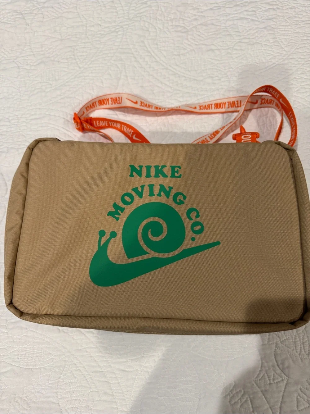 Nike Moving Co Shoe Box Bag Hemp Orange Green. Never used. New w/o box